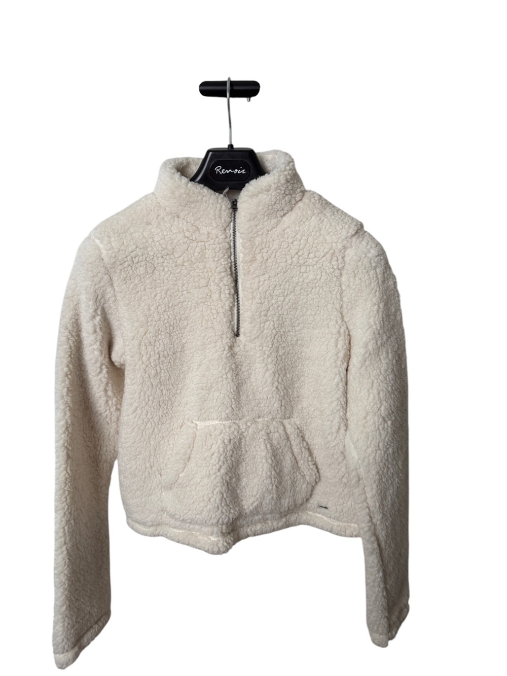 Hollister Cream Sherpa Half-Zip Jacket
